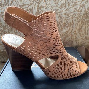 Vince Camuto Dachelle suede peep toe slingback